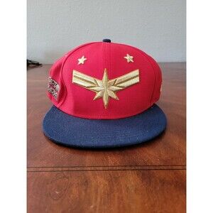 Captain Marvel Adjustable SnapBack BallCap NEW Red Hat 9Fifty Adult/Teen New Era